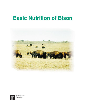 Basic Nutrition Of Bison