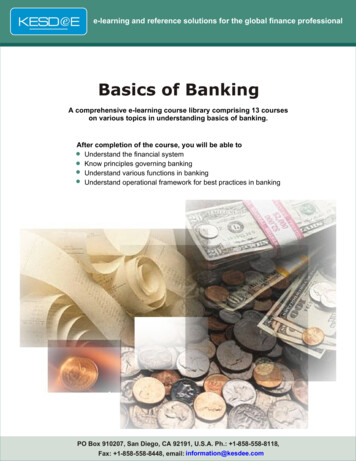 Basics Of Banking - KESDEE