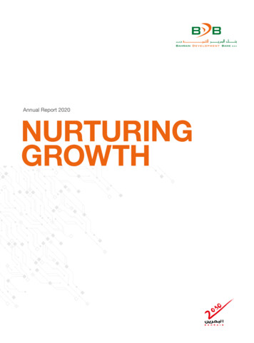 Annual Report 2020 NURTURING GROWTH - Bahrain Development Bank