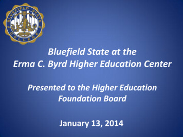 Bluefield State At The Erma C. Byrd Higher Education Center