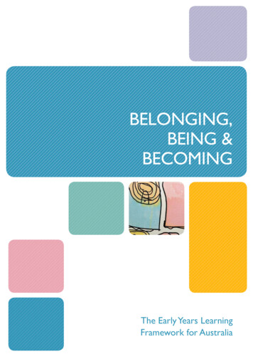 BELONGING, BEING & BECOMING - ACECQA