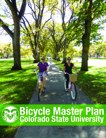 2014 Colorado State University Bicycle Master Plan