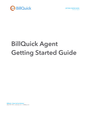 BillQuick Agent Getting Started Guide