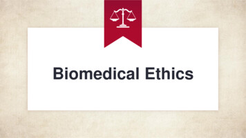 Biomedical Ethics - Princeton University