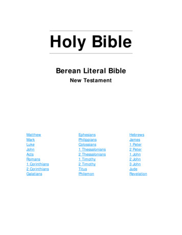 BLB New Testament - Literal Bible
