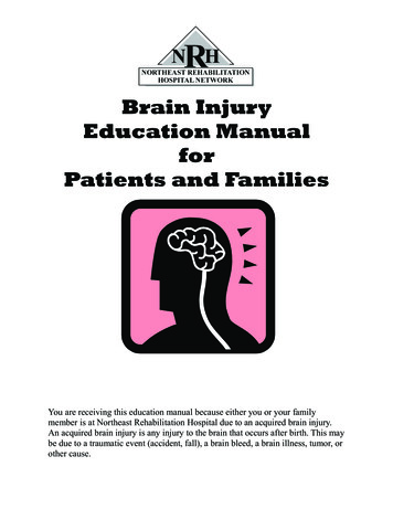Brain Injury Education Manual For Patients And Families