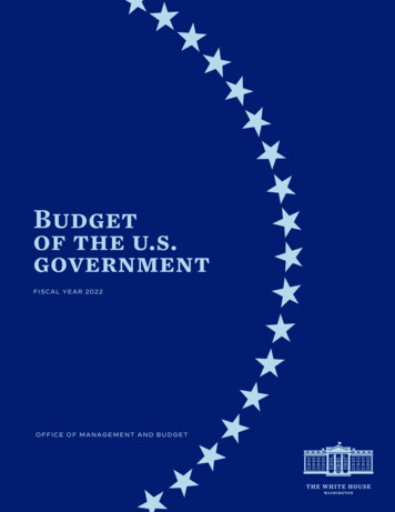 Budget Of The U.s. Government