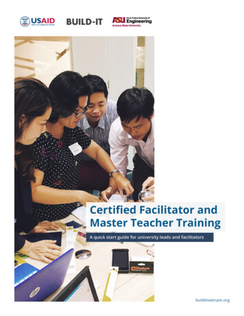 Certified Facilitator And Master Teacher Training