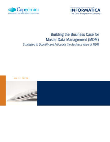 Building The Business Case For Master Data Management