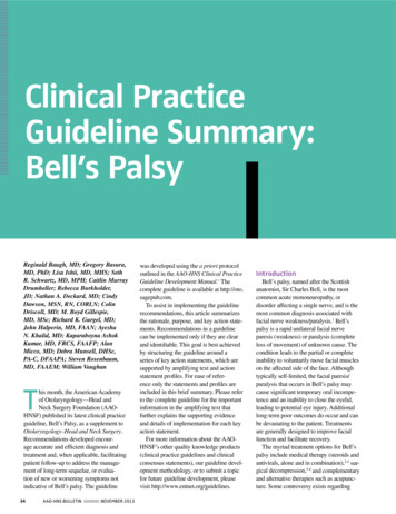 Clinical Practice Guideline Summary: Bell's Palsy