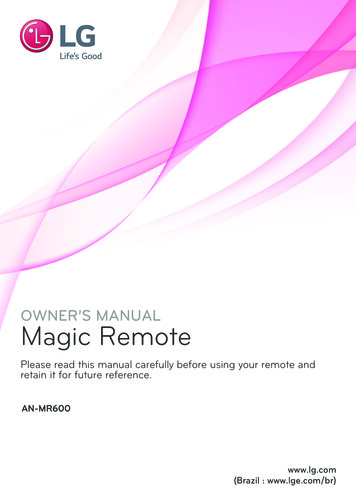 OWNER’S MANUAL Magic Remote