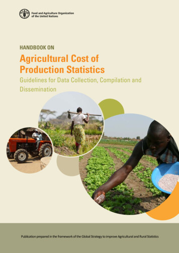 HANDBOOK ON Agricultural Cost Of Production Statistics