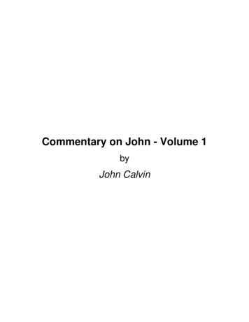 Commentary On John - Volume 1 - Bible Study Guide
