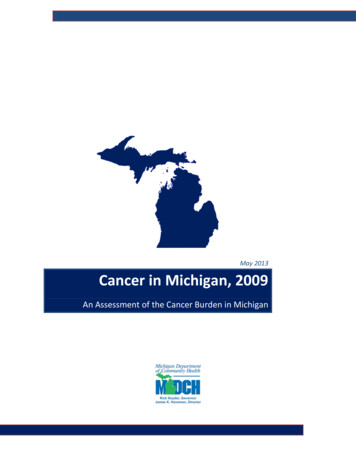 An Assessment Of The Cancer Burden In Michigan - MDHHS