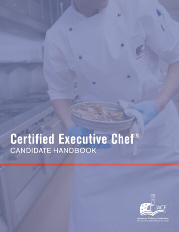 Candidate Handbook - American Culinary Federation