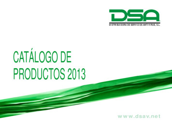CATÁLOGO DE PRODUCTOS 2013 - Dsav 