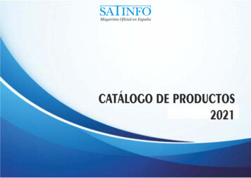 CATÁLOGO DE PRODUCTOS 2021 - Satinfo.es