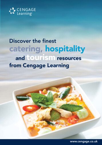 Discover The Finest Catering, Hospitality And Tourism .