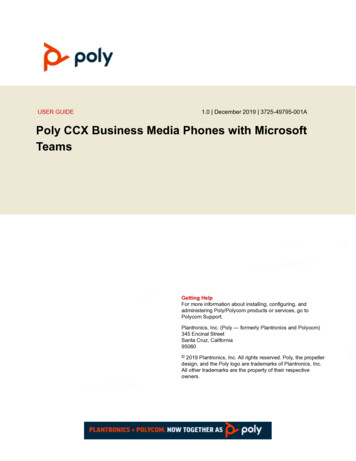 Poly CCX Business Media Phones With Microsoft Teams User .