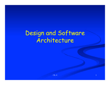 Design And Software Architecture