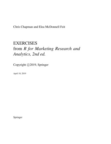 EXERCISES From R For Marketing Research And Analytics, 2nd Ed.