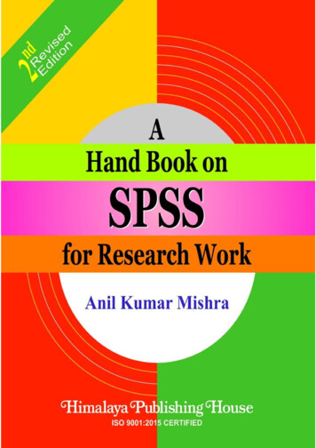 A HAND BOOK ON SPSS