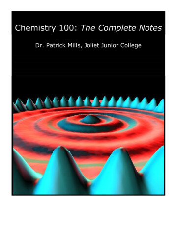 Chemistry 101: The Complete Notes - JJC Staff Webs