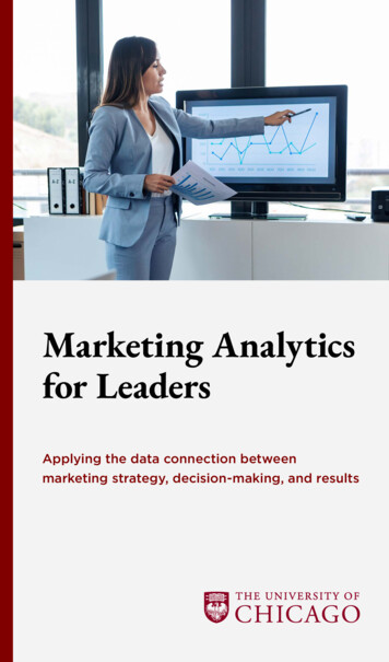Marketing Analytics For Leaders