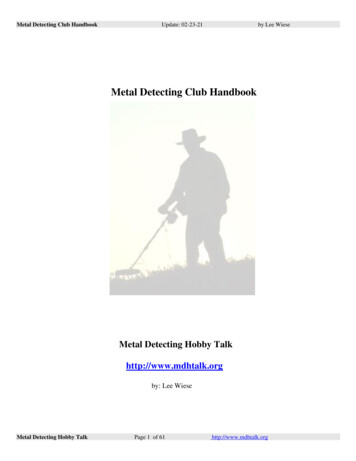 Metal Detecting Club Handbook - MDHTALK