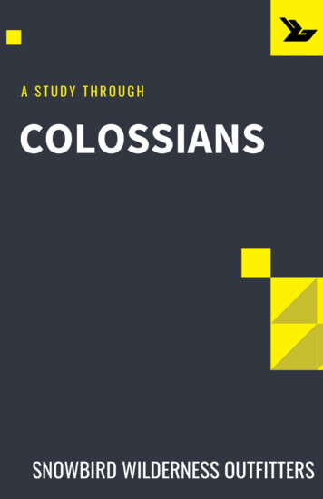 Colossians Bible Study