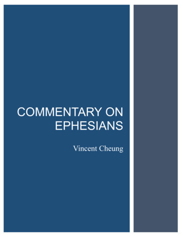 Commentary On Ephesians - Vincent Cheung