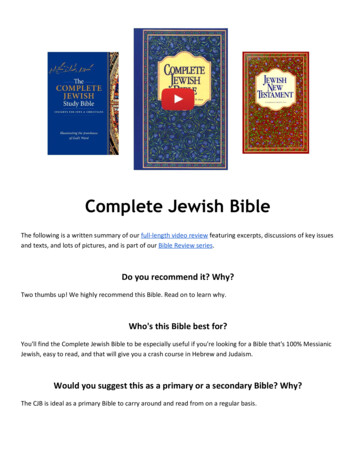 Complete Jewish Bible - Holy Language