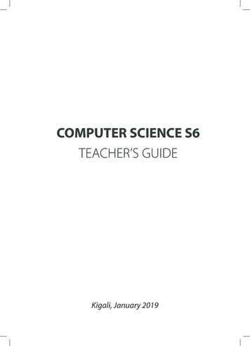 COMPUTER SCIENCE S6 - Rwanda Education Board