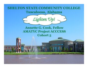 SHELTON STATE COMMUNITY COLLEGE Tuscaloosa, Alabama