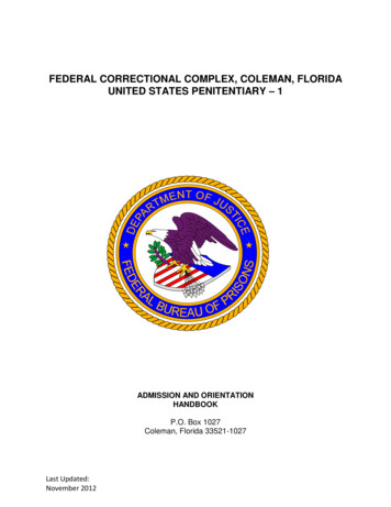 FEDERAL CORRECTIONAL COMPLEX, COLEMAN, FLORIDA 