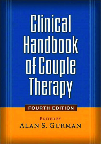 CliniCal Handbook Of Couple THerapy