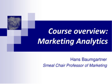 Course Overview: Marketing Analytics