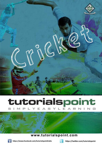 Cricket - Tutorialspoint
