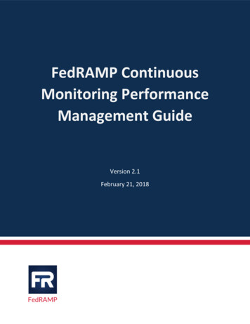 FedRAMP Continuous Monitoring Performance Management Guide