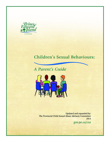 Children’s Sexual Behaviours: A Parent’s Guide