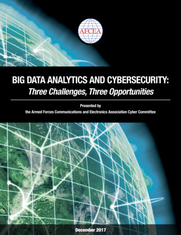 BIG DATA ANALYTICS AND CYBERSECURITY - AFCEA
