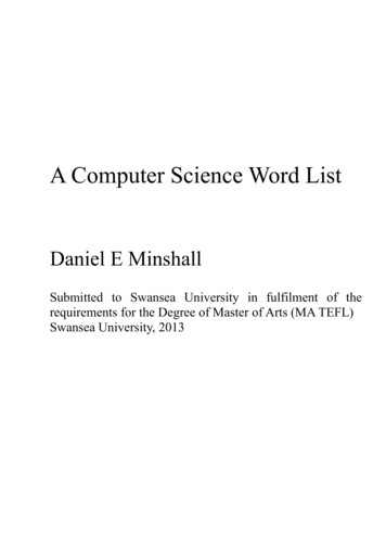 A Computer Science Word List - BALEAP