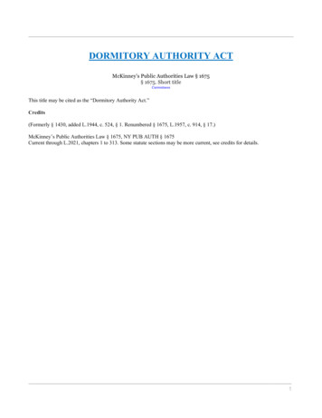 Dormitory Authority Act - Dasny