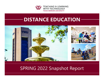 Distance Learning Summary Report - Twu.edu