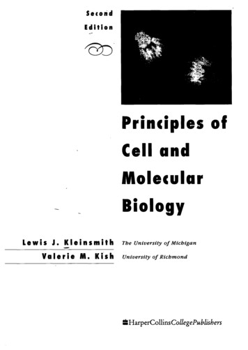 Principles Of Cell And Molecular Biology
