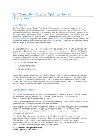 Dell Compellent Copilot Optimize Service Description
