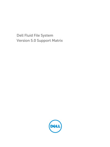 Dell Fluid File System Version 5.0 Support Matrix