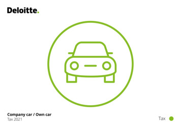 Company Car / Own Car Tax 2021 - Deloitte