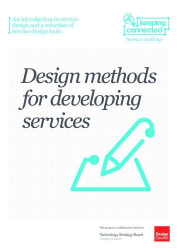 Design Methods For Developing Services