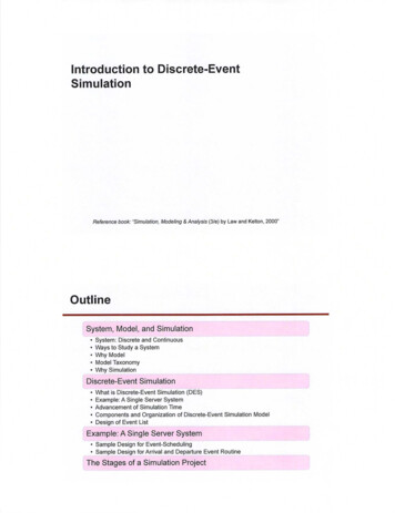 Introduction To Discrete-Event Simulation - Denison University